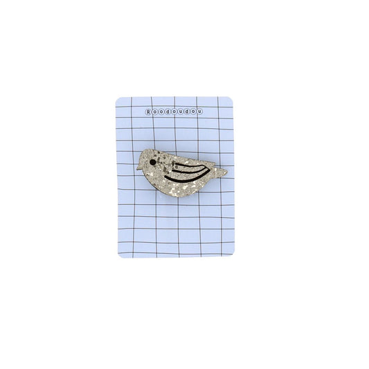 Broche oiseau doré