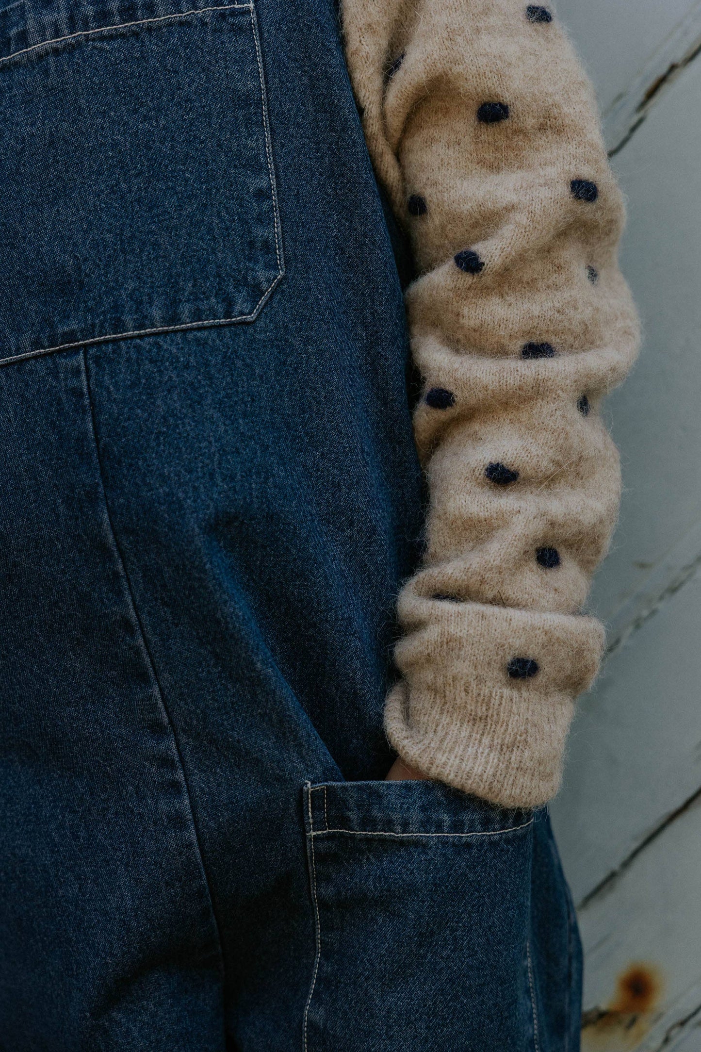 SALOPETTE EN JEAN DON - BLEU DENIM FONCÉ