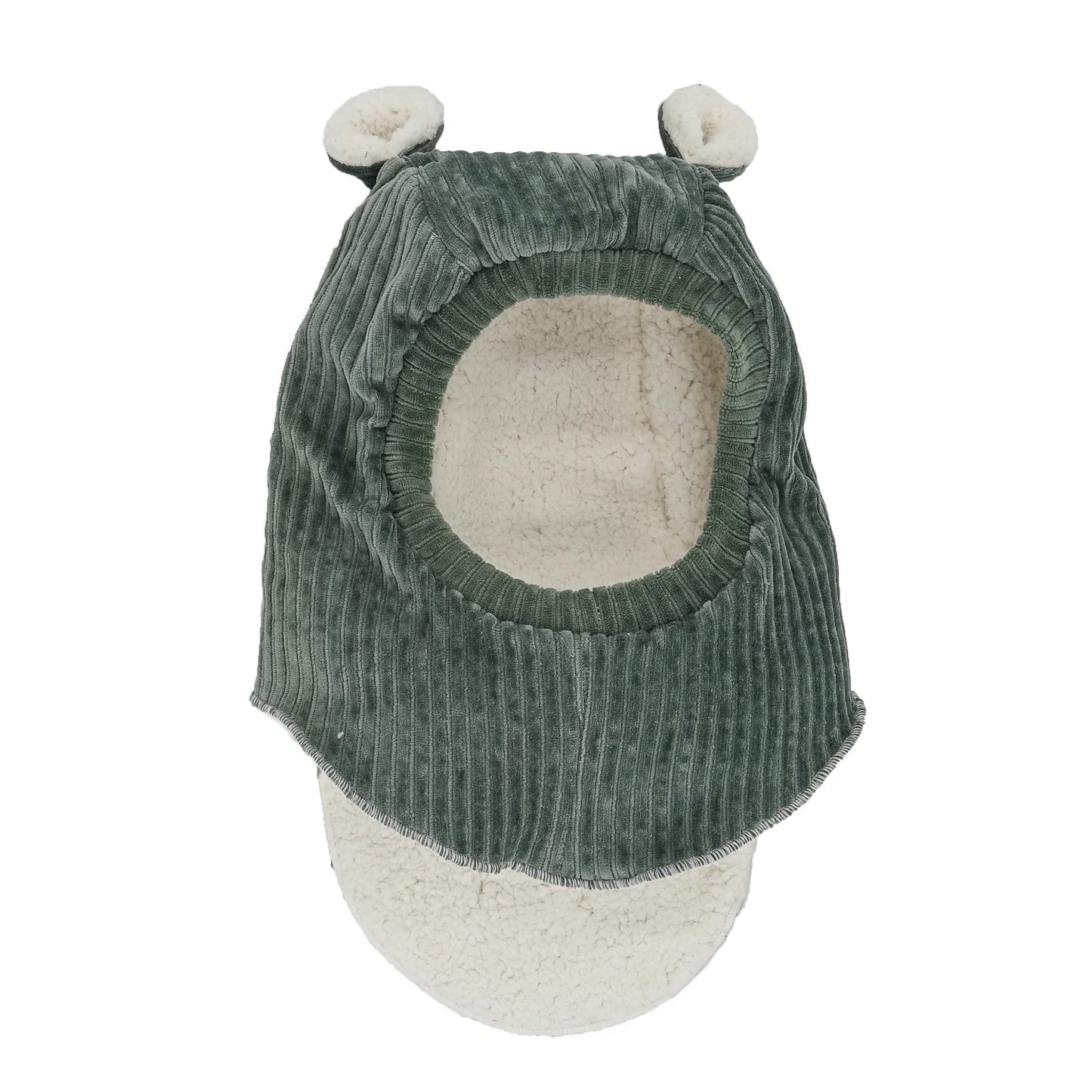 Cagoule velours kaki