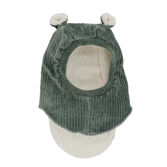 Cagoule velours kaki