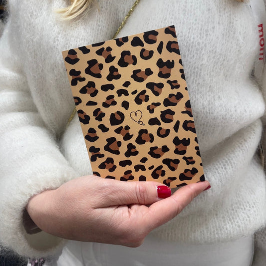 Carnet coeur léopard