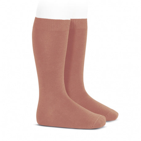 Chaussettes hautes basiques unies TERRACOTTA