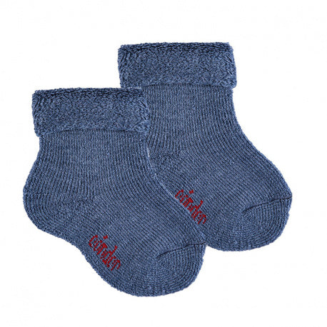 Chaussettes merino mélangé antidérap. tissu éponge JEAN (941)