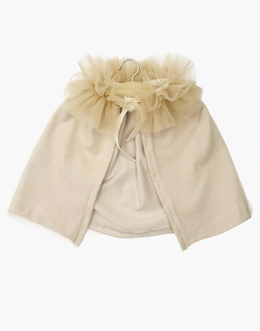 Cape de danseuse Oxana en jersey lin et tulle miel