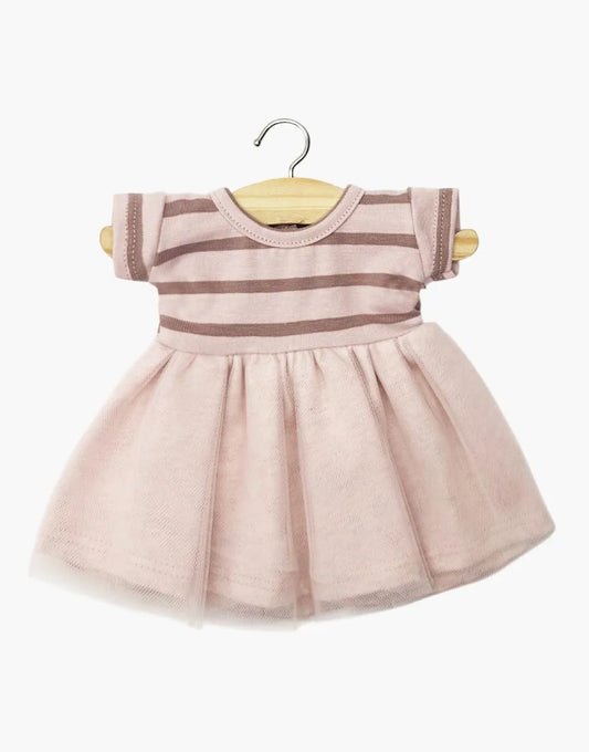 Gordi : Tutu Rosana manches courtes à rayures rose  orchidée