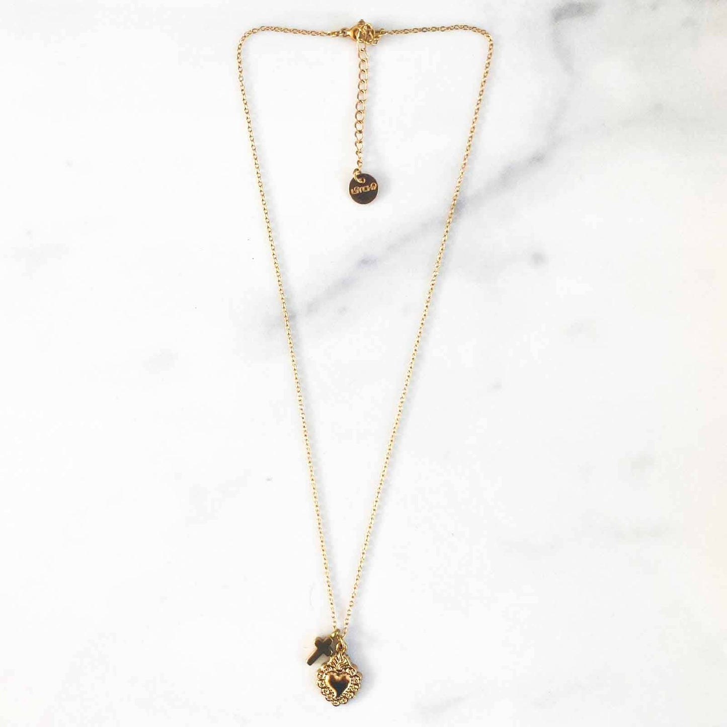 Collier Chaîne Ex-voto et Croix