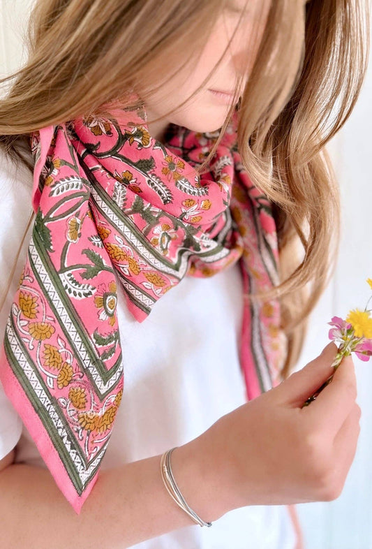 Foulard Adulte Dheli Cerise 100 cm