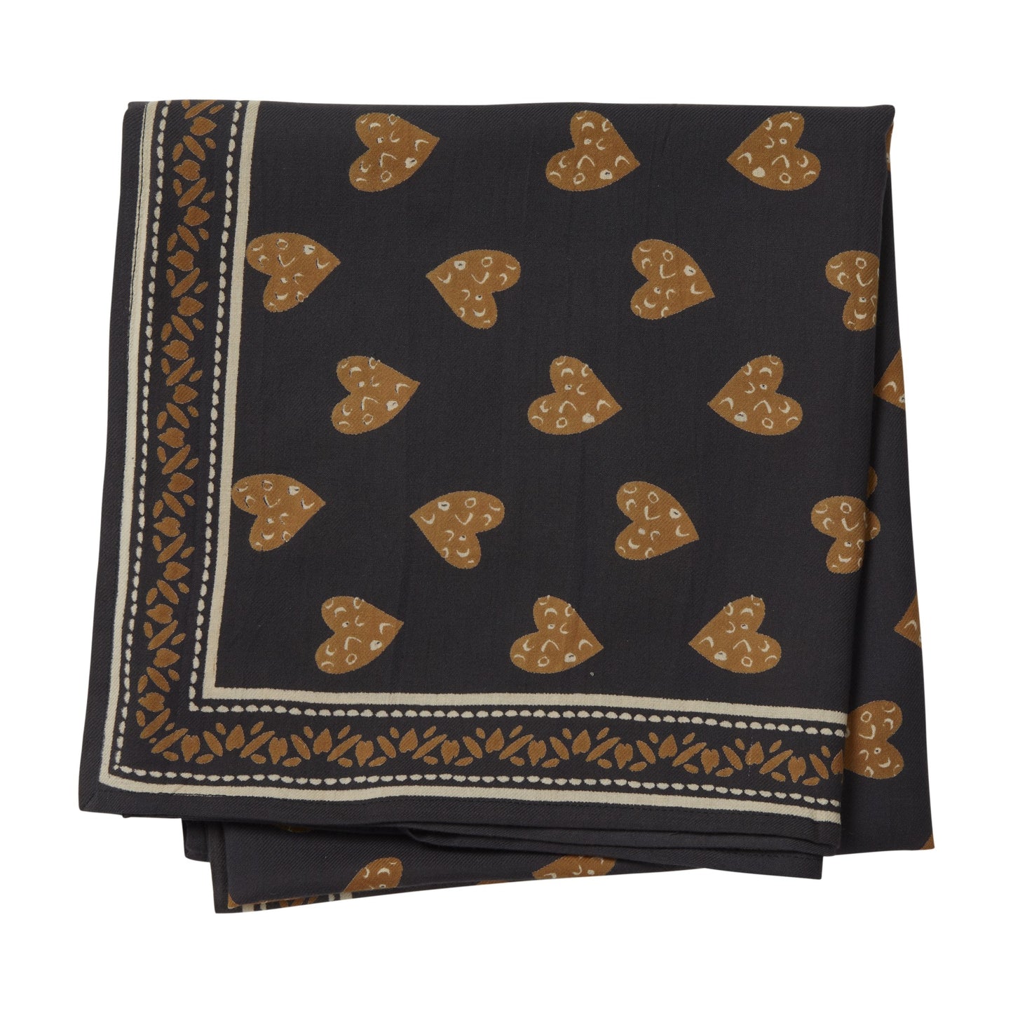 Grand foulard coeur 1m x 1m