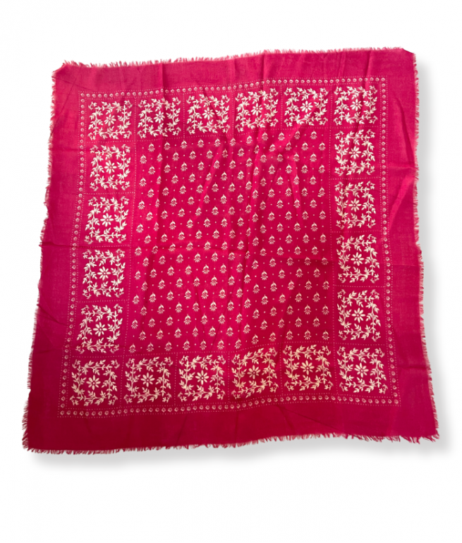 FOULARD EN LAINE - KARMA PINK