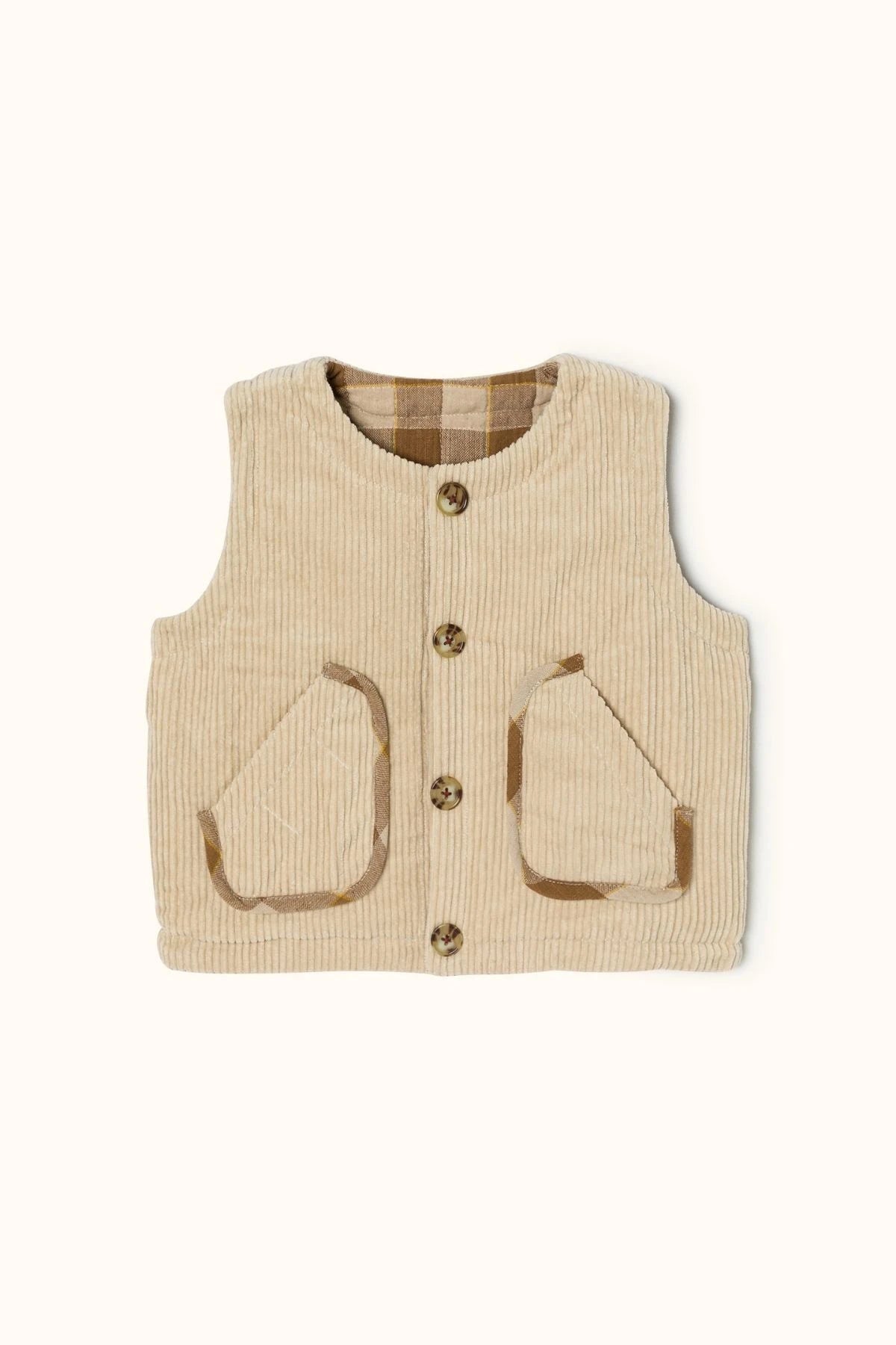 Gilet Safedi Khadi Caramel
