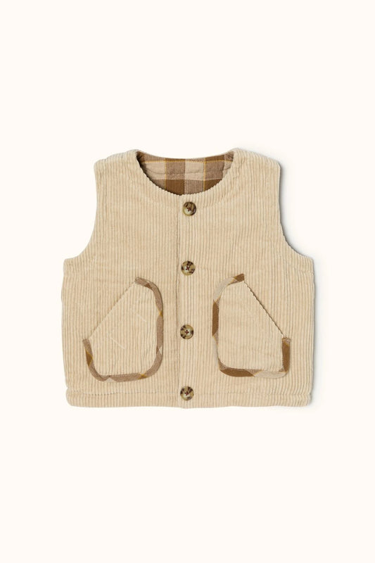Gilet Safedi Khadi Caramel