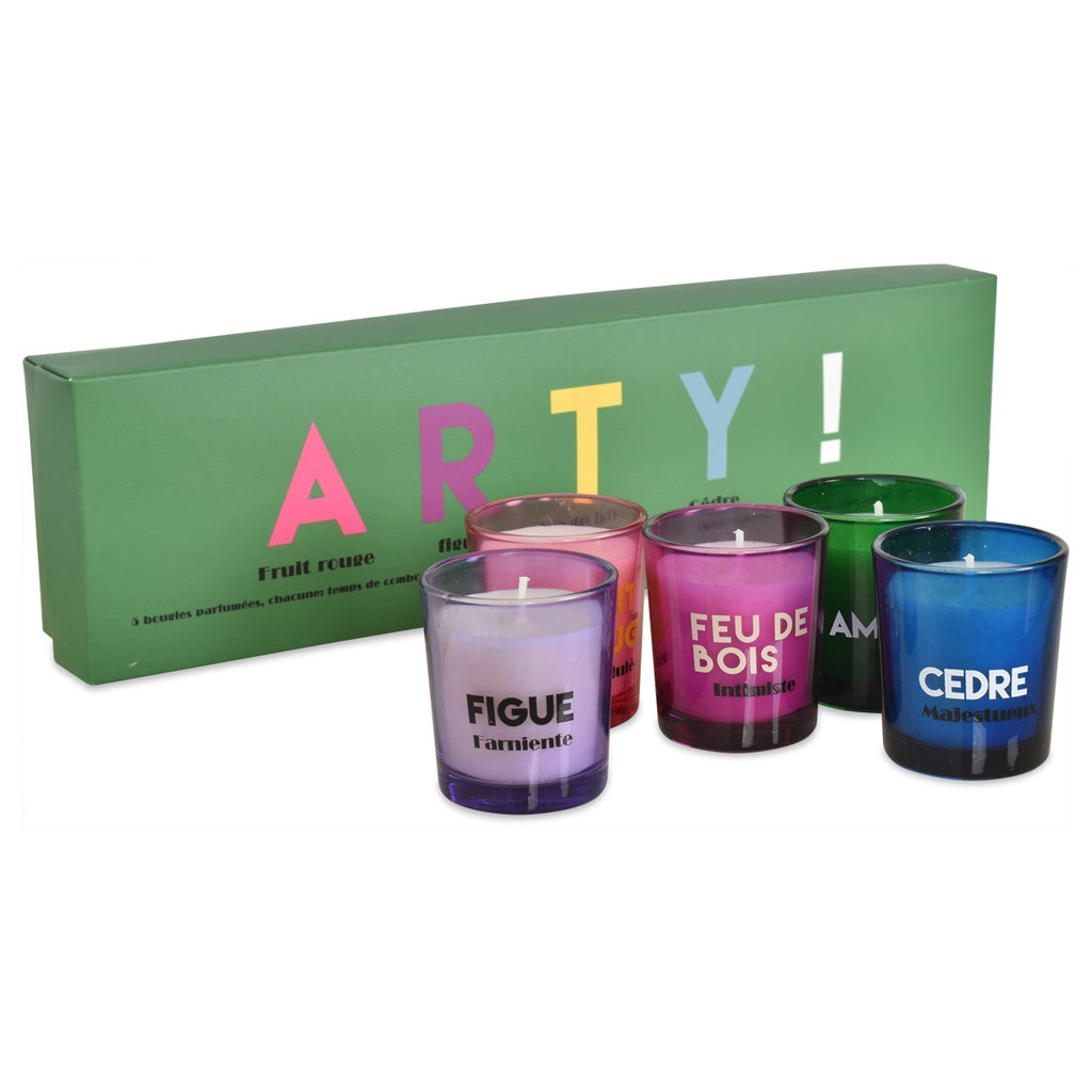 Coffret de 5 bougies "Arty"
