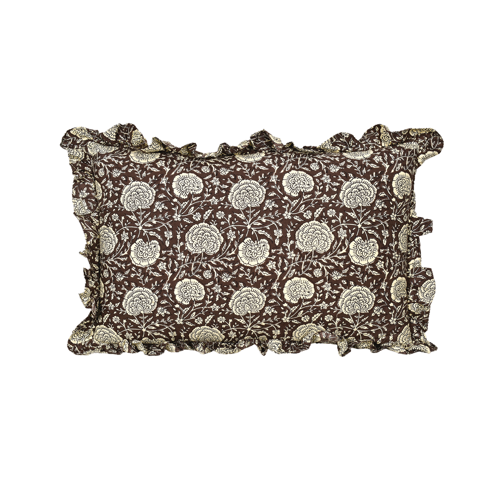 Coussin Print rectangle pipar marron 40x60cm