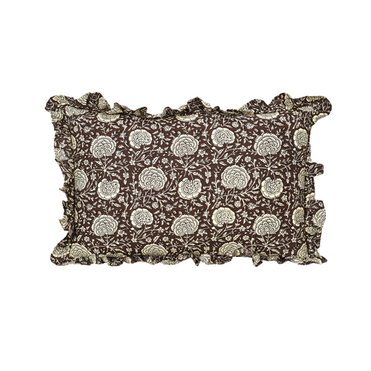 Coussin Print rectangle pipar marron 40x60cm