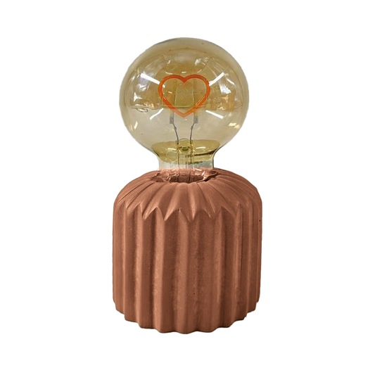 Lampe décorative mini ocre cœur LED