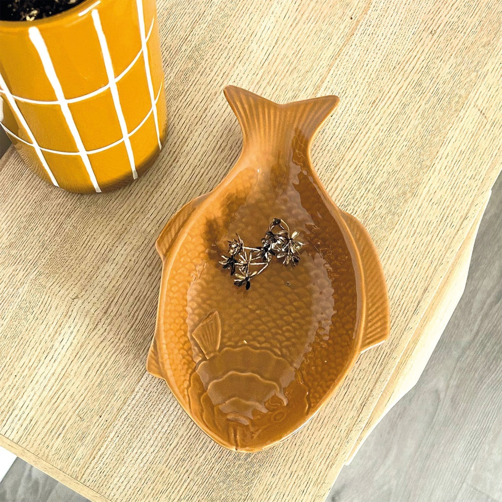 Vase carrelage ocre