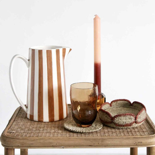Pichet rayure marron