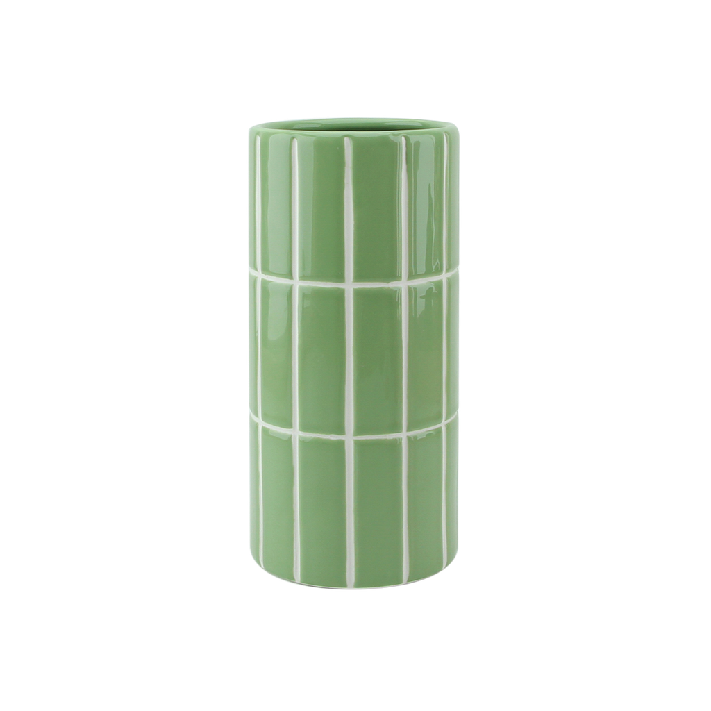 Vase carrelage vert matcha