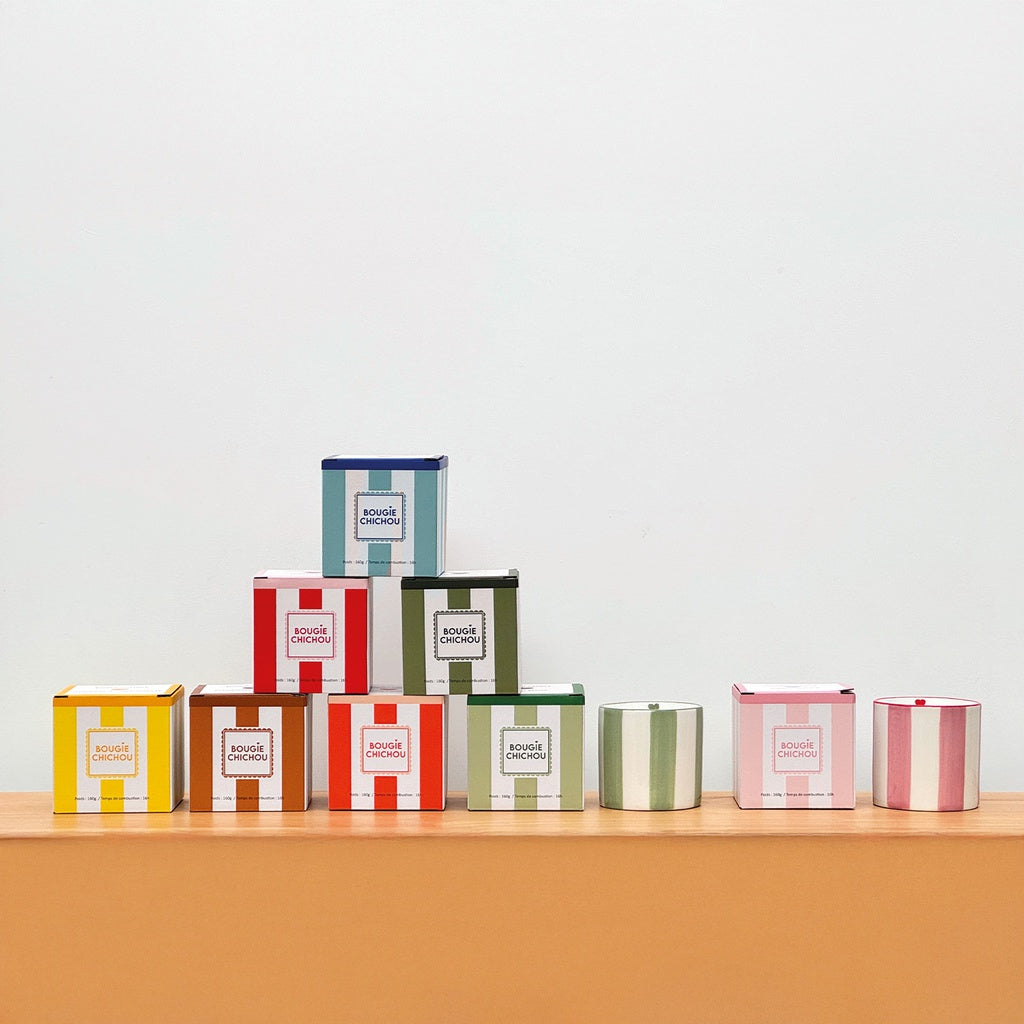 Bougie chichou rouge ambre