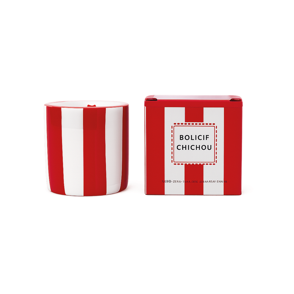 Bougie chichou rouge ambre