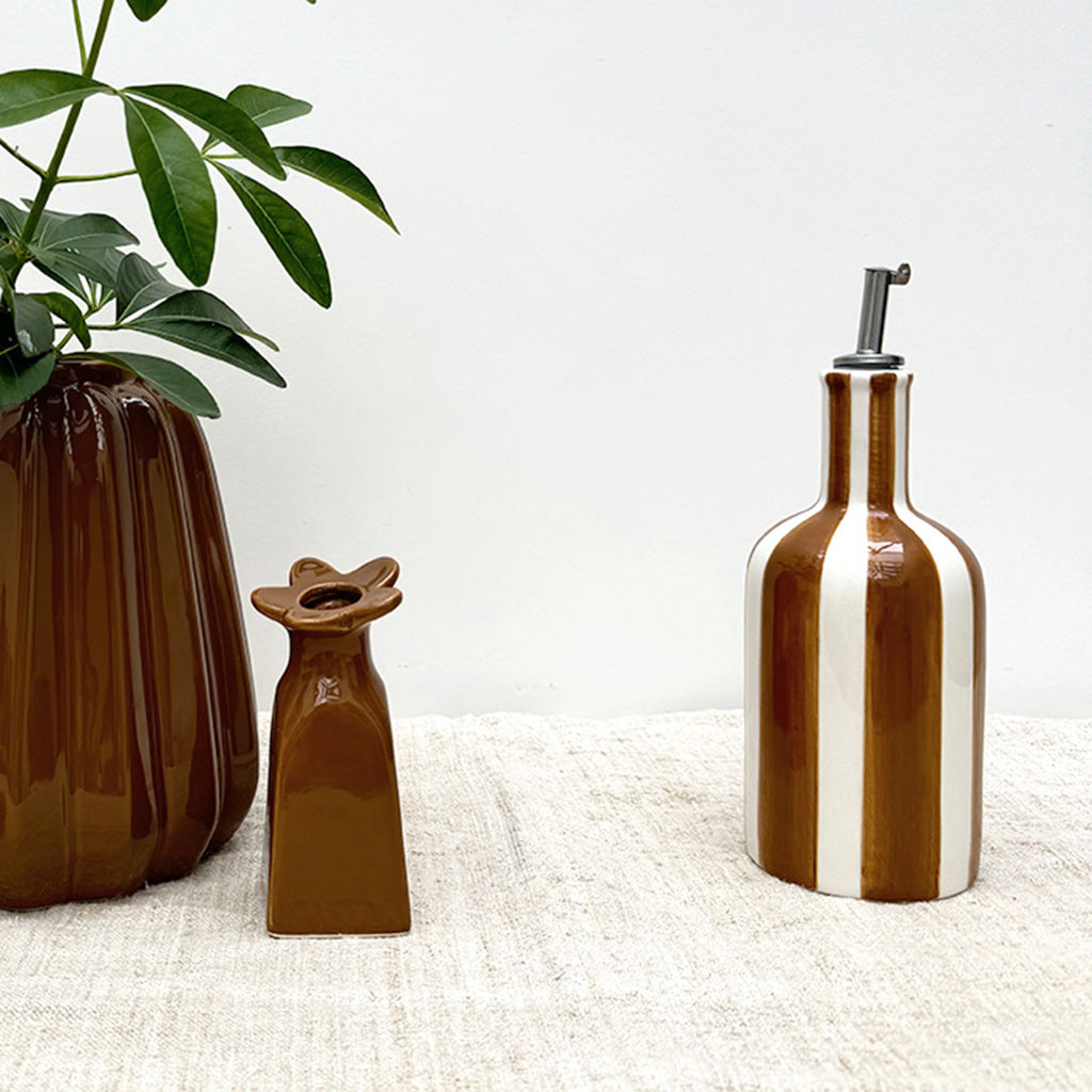 Huilier rayure marron