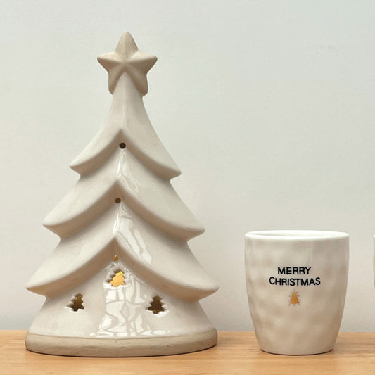 Tasse à message Merry Christmas doré