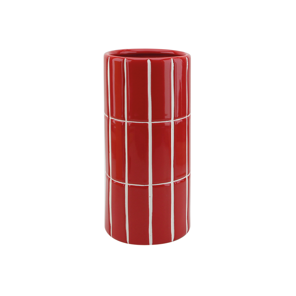 Vase carrelage rouge