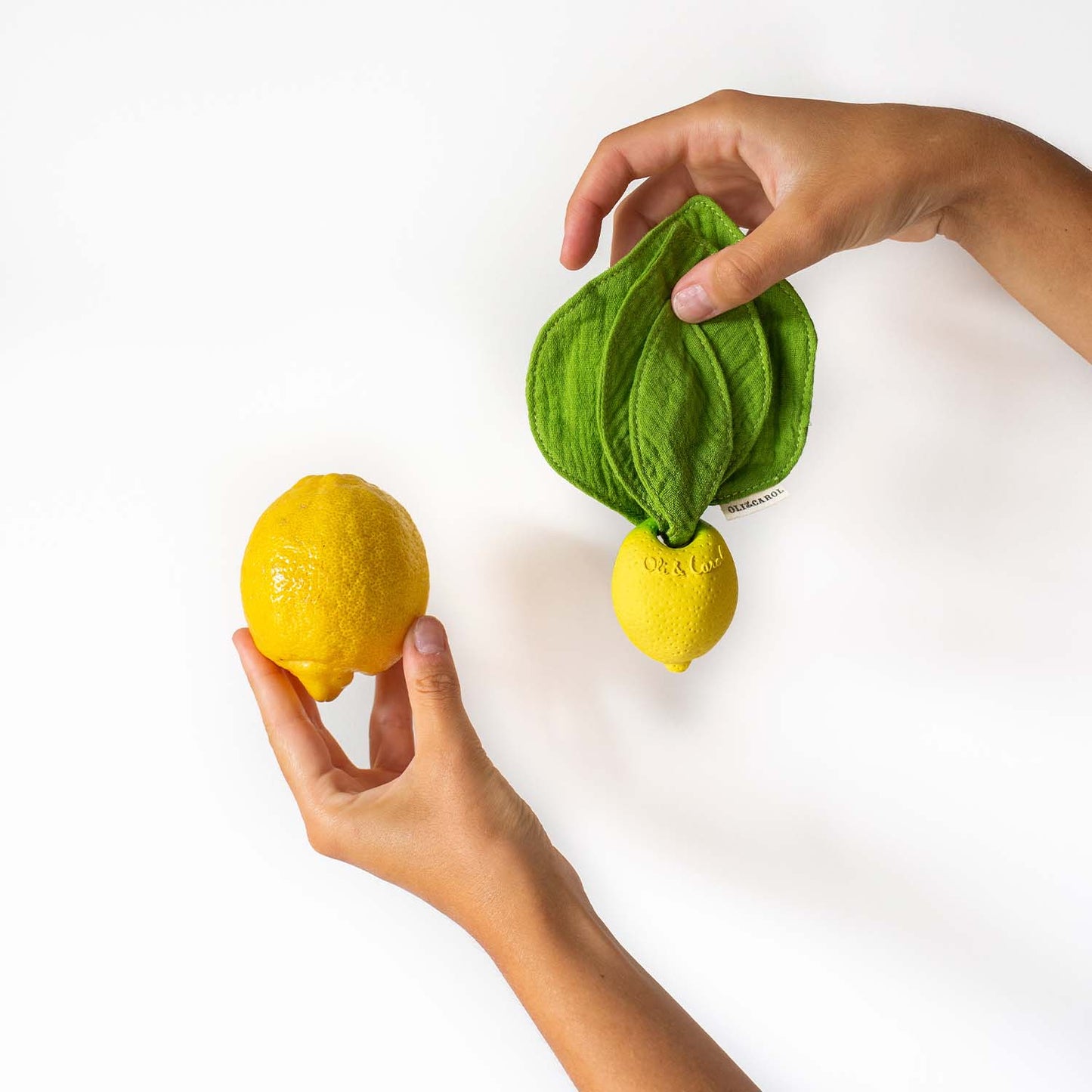 Lou Le Citron - Mini Doudou-Anneau Dentition Bébé