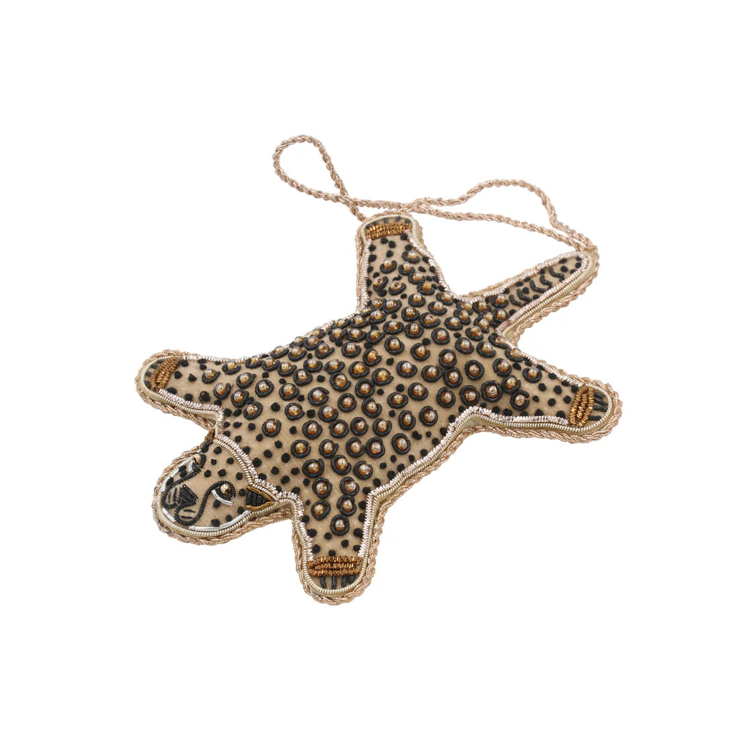 Suspension brodée Léopard