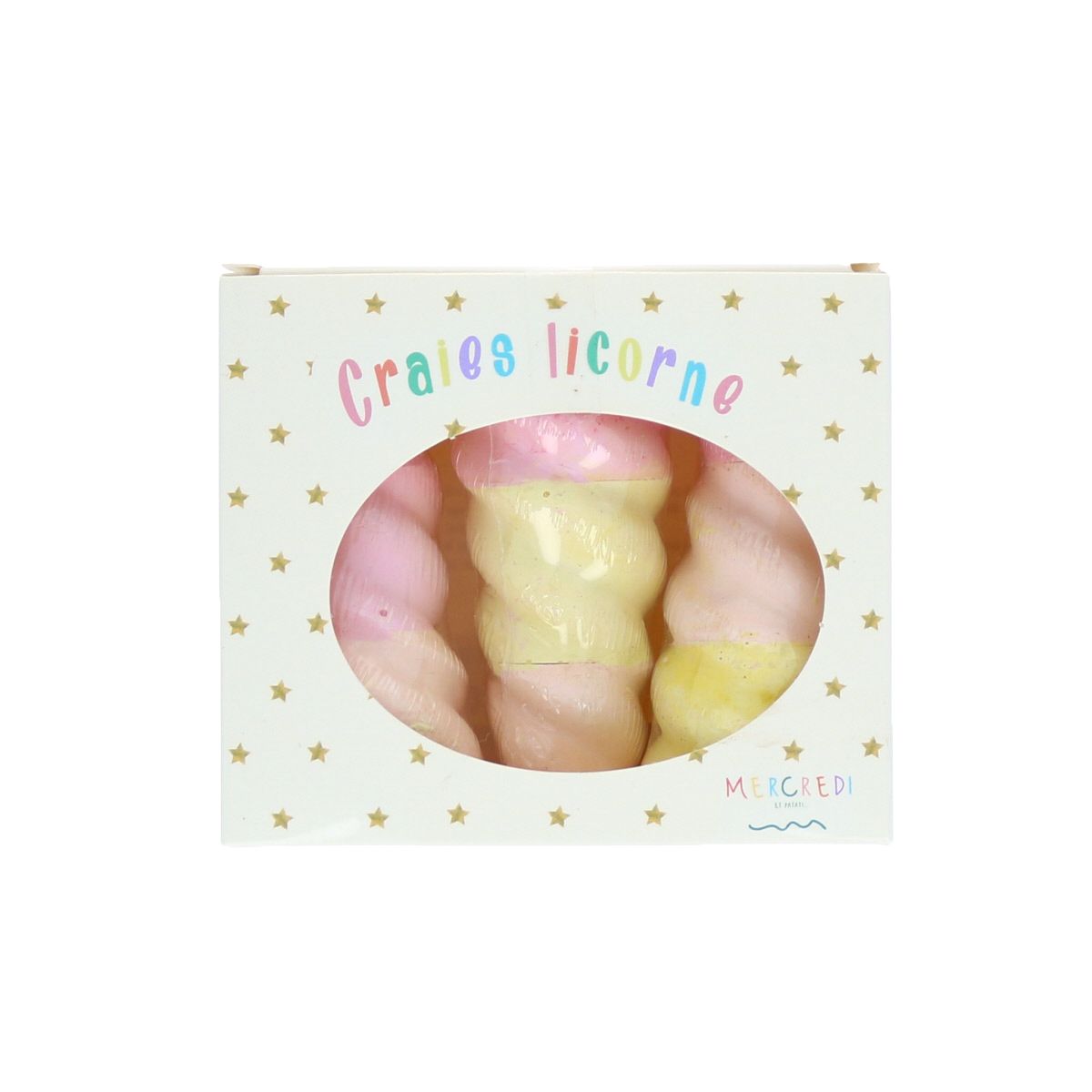 Lot de 3 craies Licorne