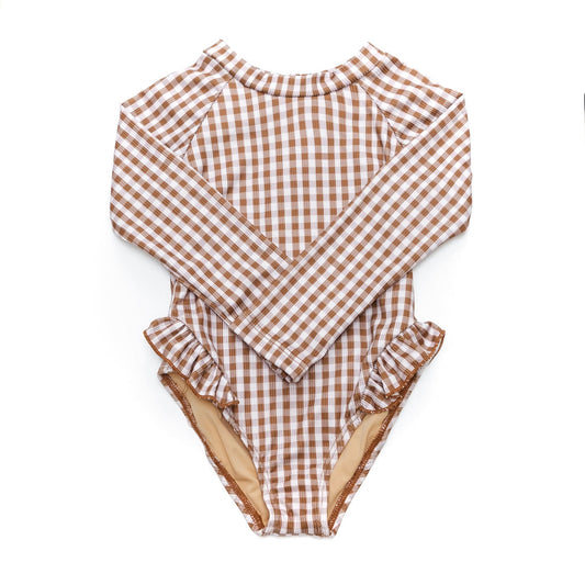 Maillot de bain manches longues Vichy
