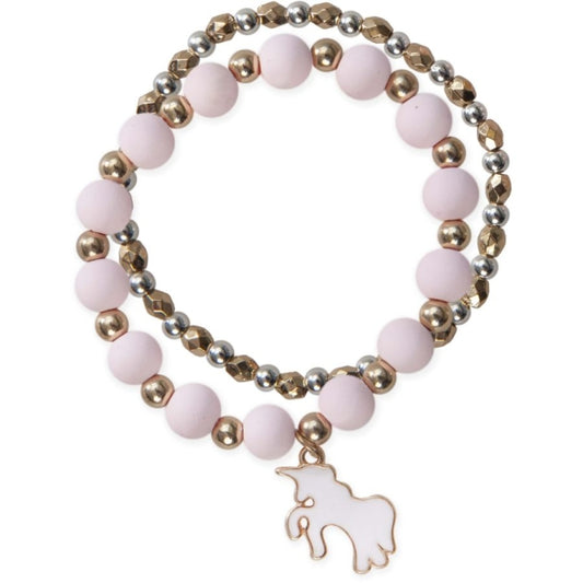 Bracelet rose licorne X2