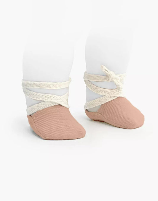 Chaussons de danse à lacets en jersey cassonade