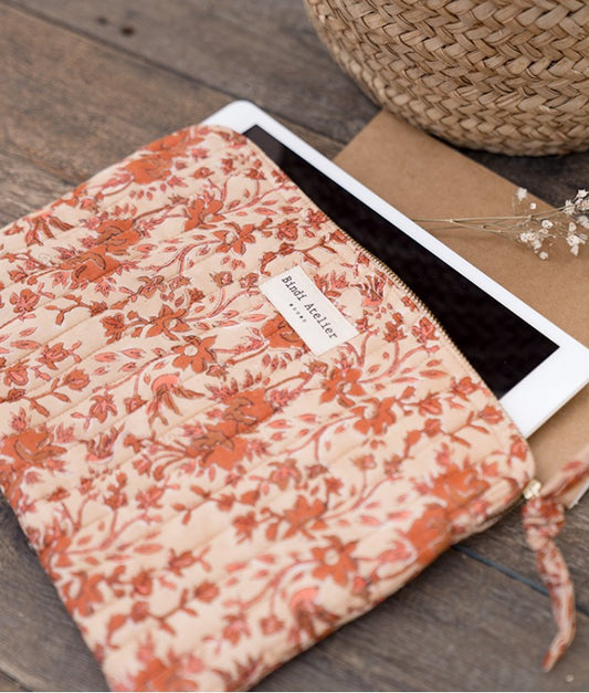 Pochette Ipad à fleurs