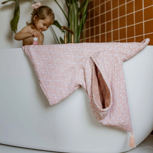 PONCHO DE BAIN - BLOOM  BLUSH