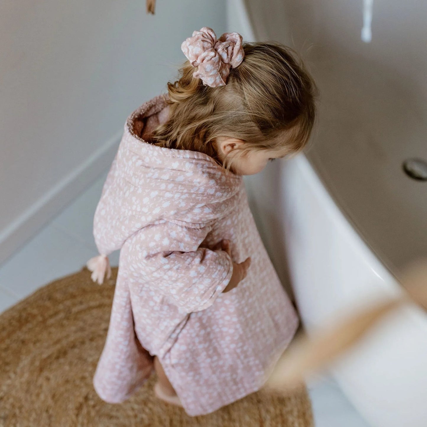 PONCHO DE BAIN - BLOOM  BLUSH