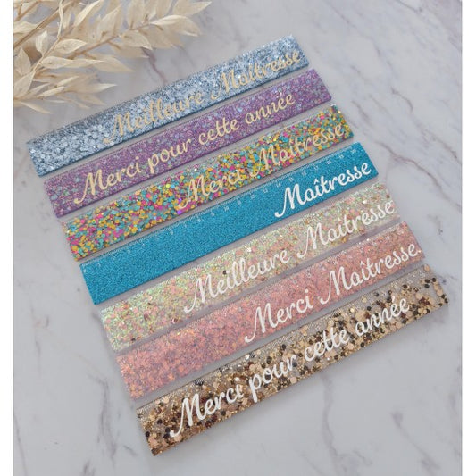 Règles à paillettes Merci Maitresse