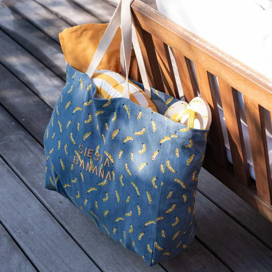 GRAND CABAS DENIM SIESTA BANANA