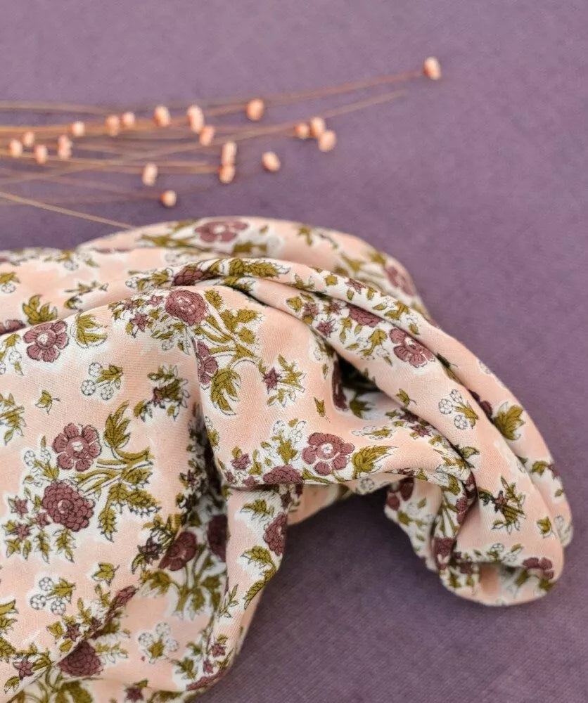 Foulard grand format - Soledad Rose Poudre