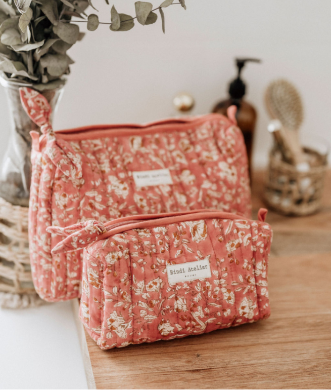 Trousse de toilette rose indienne