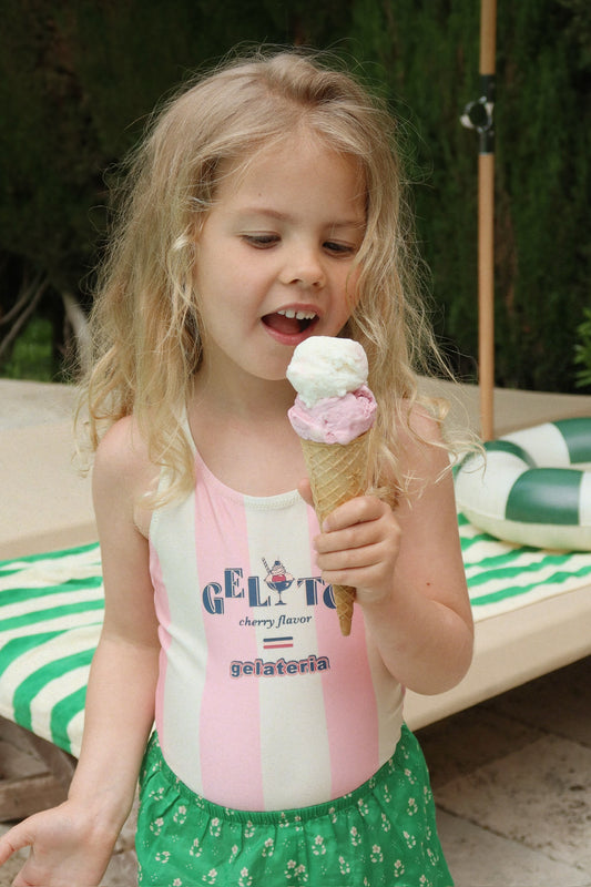 Maillot de bain POMIA rayures rose