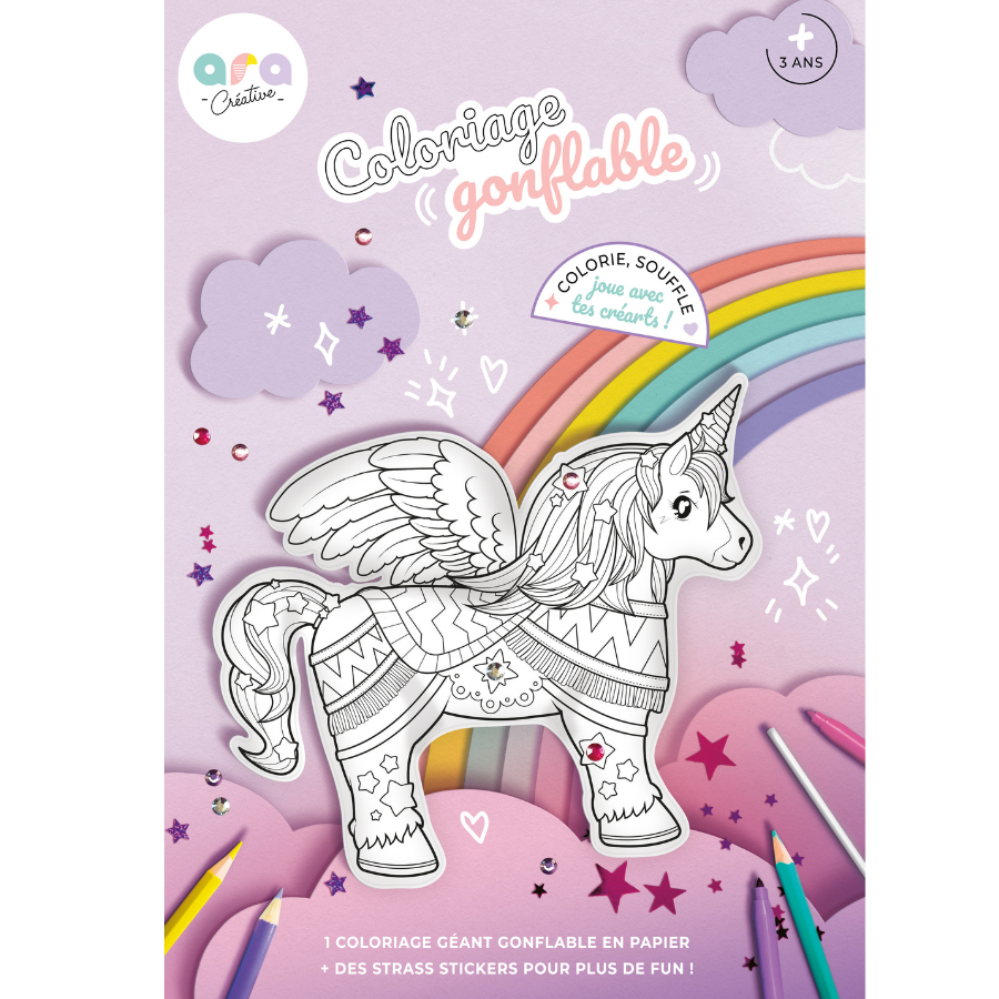 Coloriage gonflable - Licorne