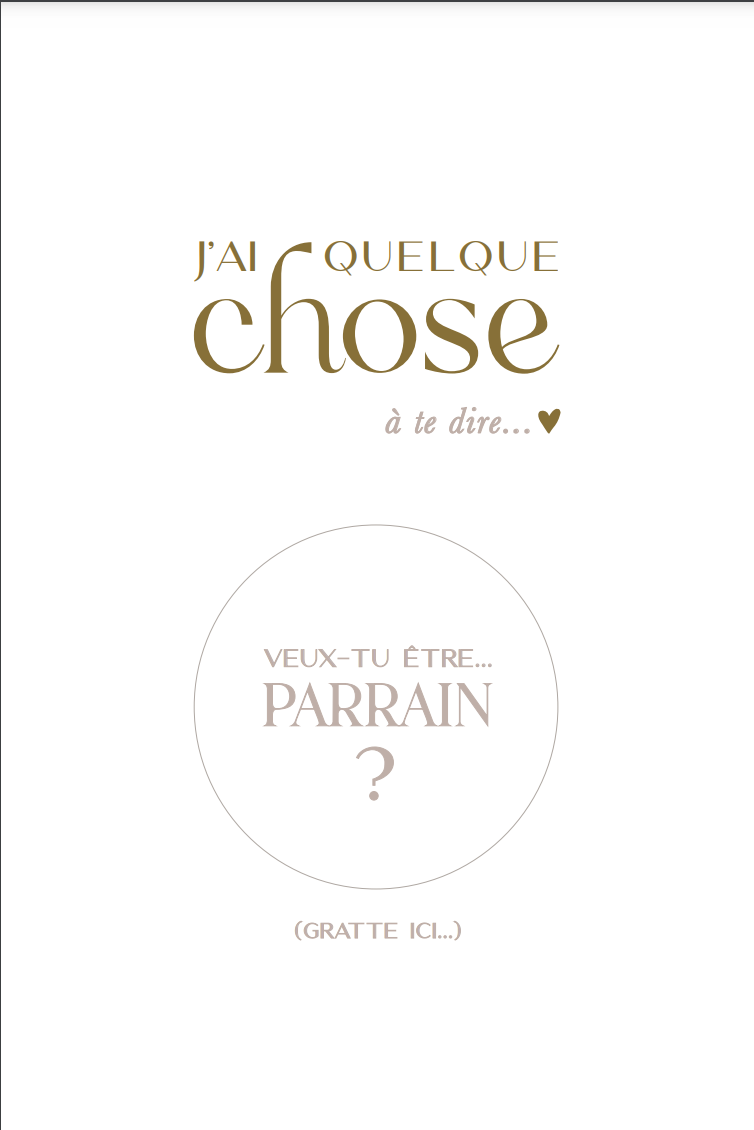 Cartes annonces à gratter 'parrain'