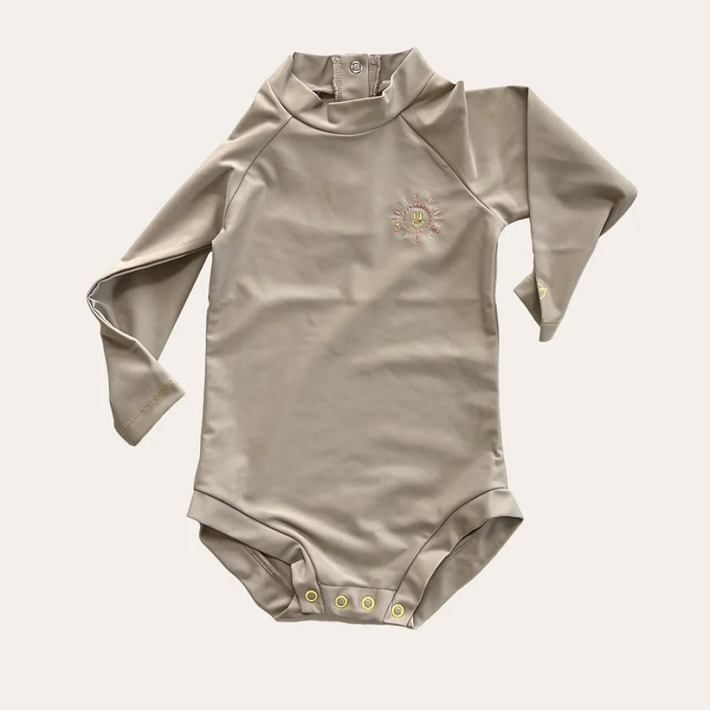 Maillot de bain anti-uv bébé beige